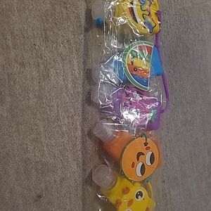 Hand Sanitizer Holder Keychain(5 Pack) Emoticon( Fruit And Animal)
